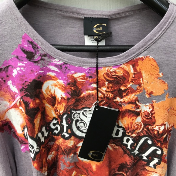 NWT Italian designer Roberto Cavalli punk tee $220 - Picture 5 of 8